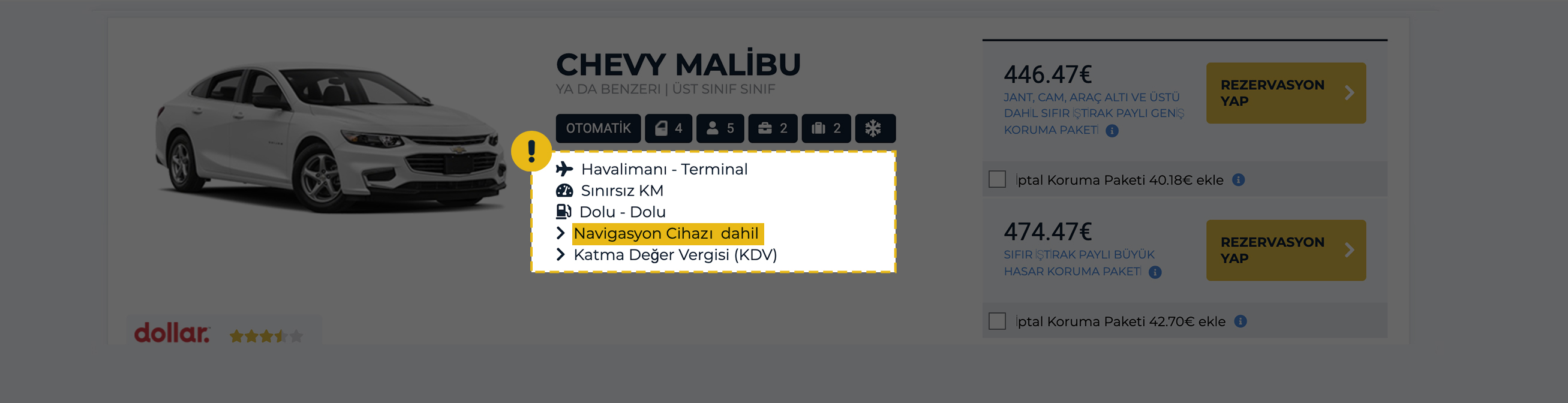 GPS/Navigasyon dahil